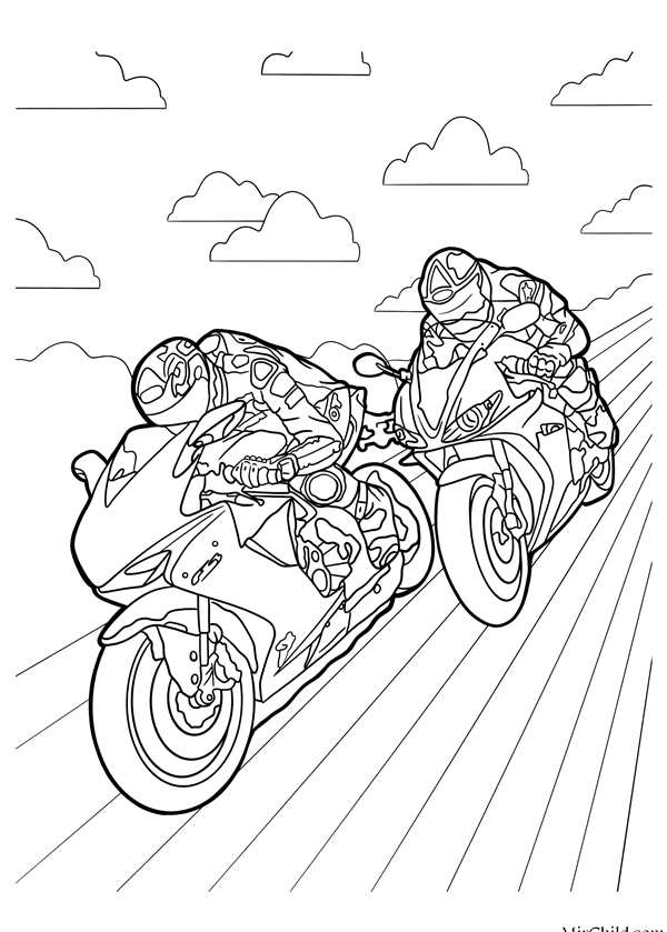 Раскраска мотоцикла Honda CBR 600