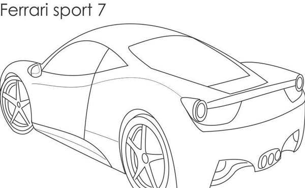Раскраска гоночного автомобиля Феррари