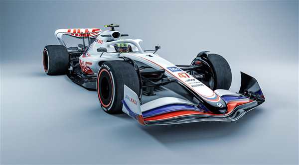 Раскраска гоночного бида Haas VF22 Цвета и детали