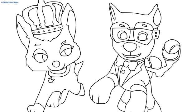 Mighty Paw Patrol раскраска