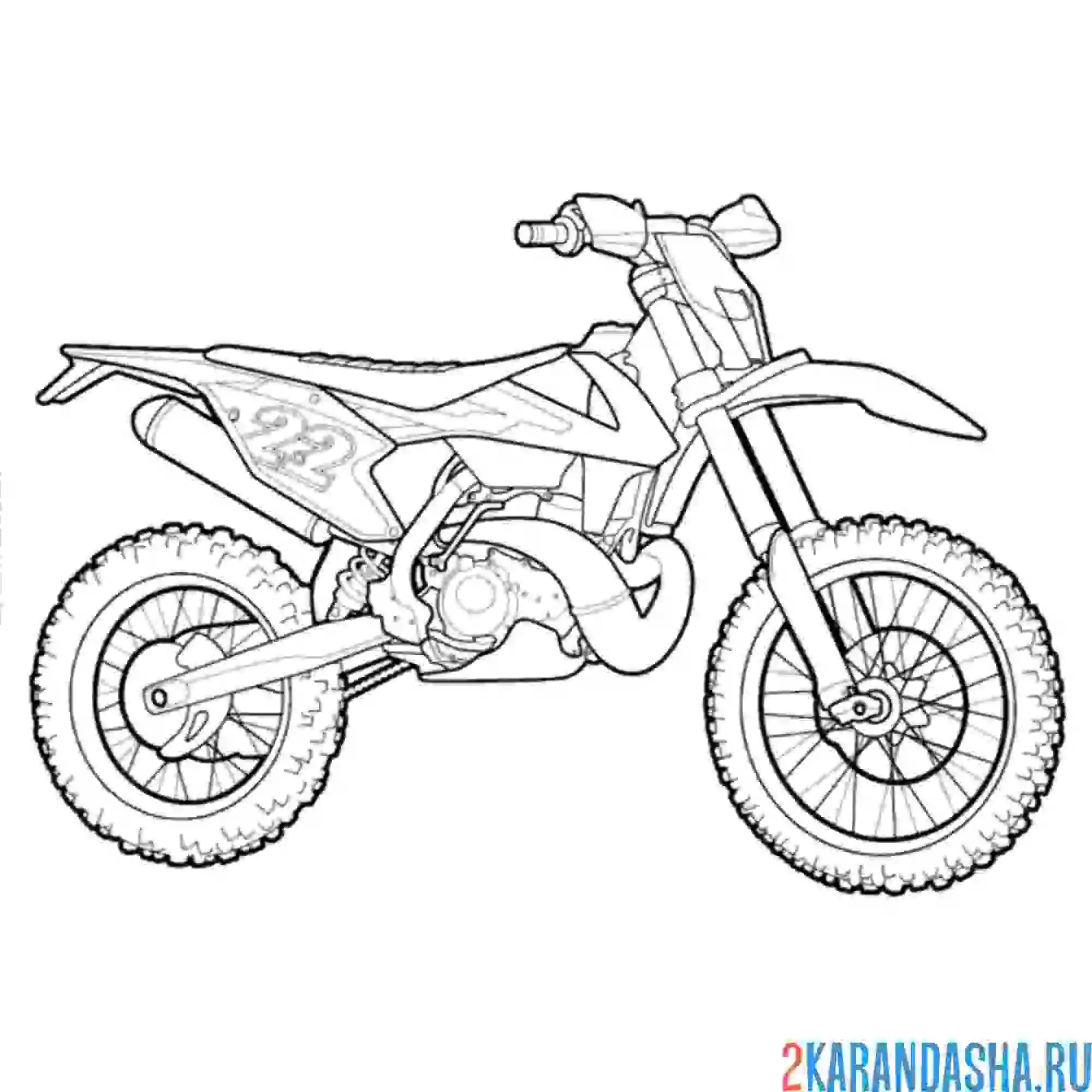 Питбайк раскраска ТТР 125