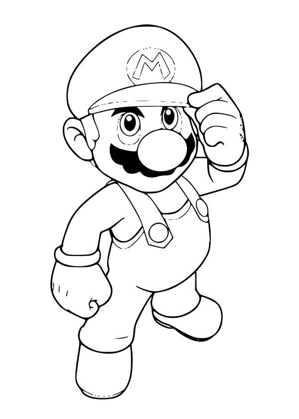 Super Mario раскраска