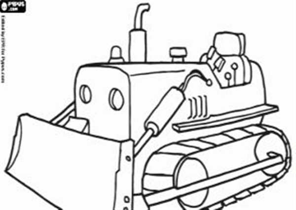 Трактор гусеничный ДТ-75 раскраска