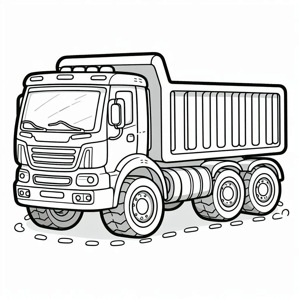 Раскраска грузовичков службы доставки для детей