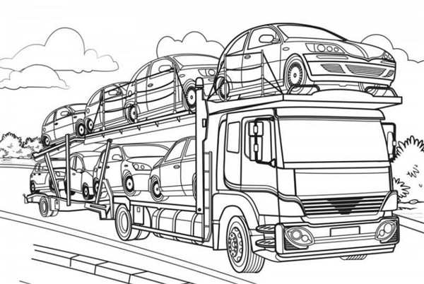 Раскраска КАМАЗ 5350