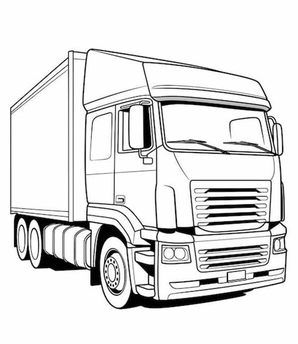 Раскраска грузовик Volvo fh16
