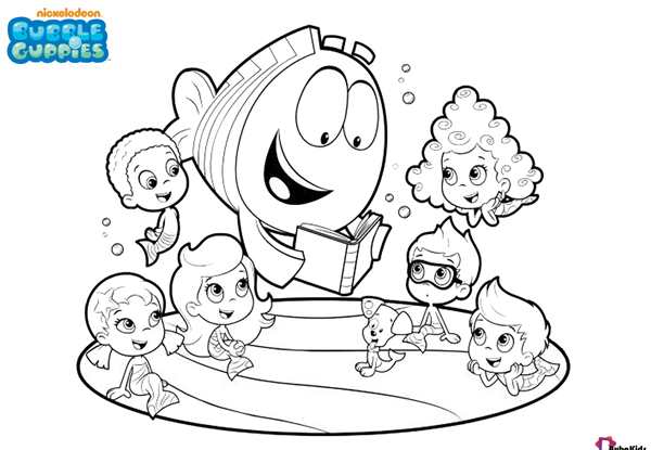 Bubble Guppies раскраска