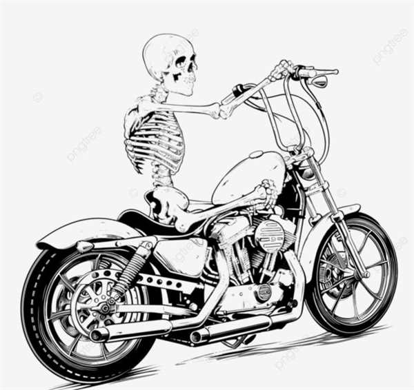 Раскраска ХарлиДэвидсон Волшебный Лесной Путешествие Motorbike