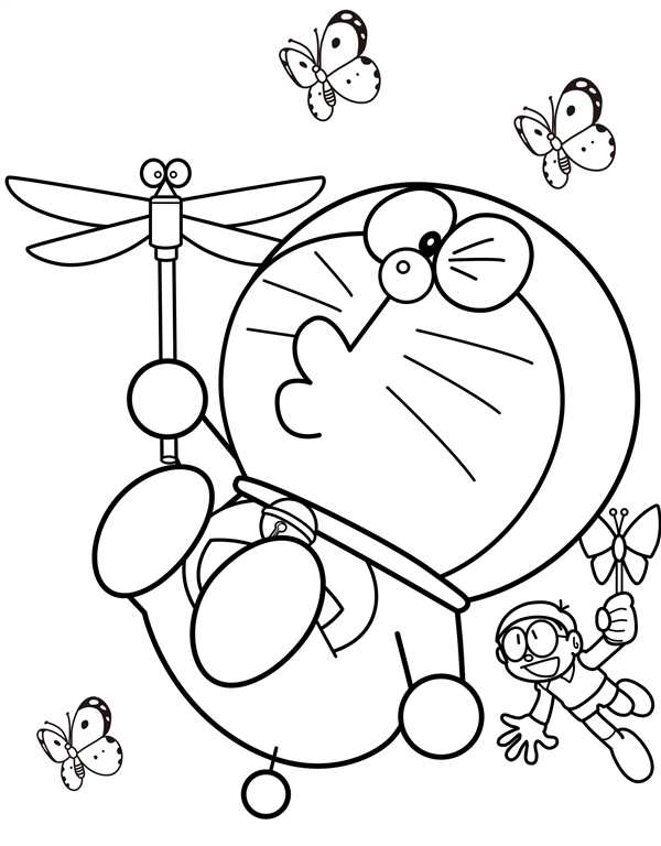 Doraemon раскраска