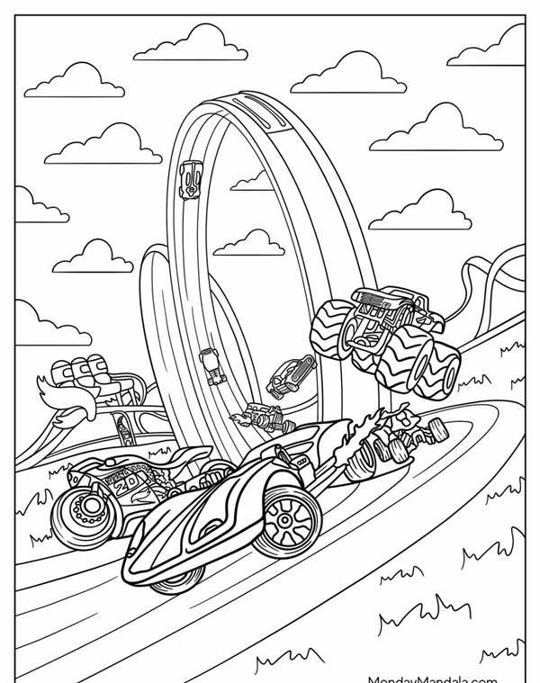 Раскраски машины hot Wheels