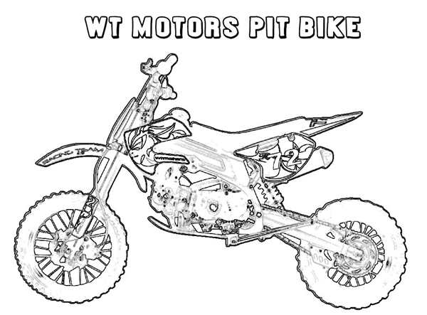 Питбайк раскраска ТТР 125