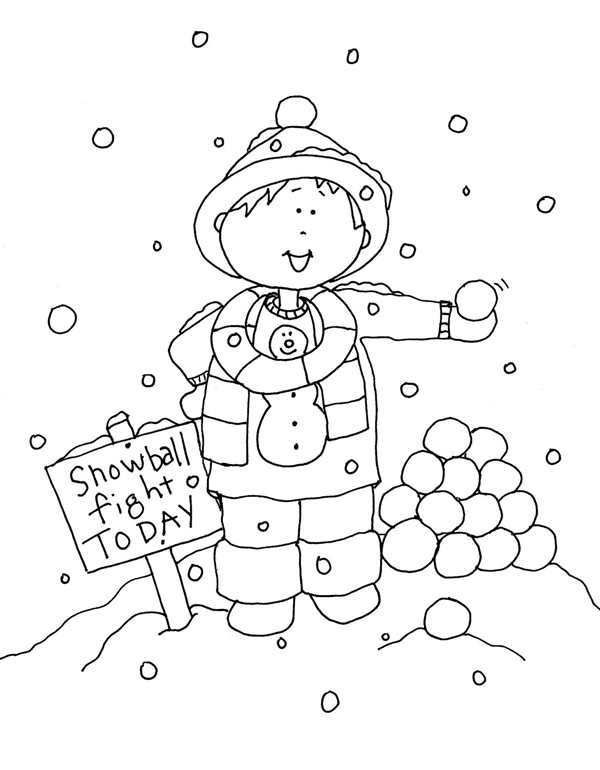 Зимняя раскраска