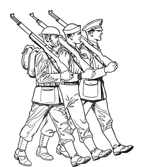 Солдатик трафарет