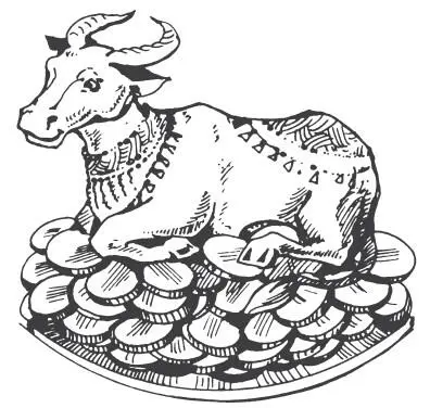 Корова Индия рисунок