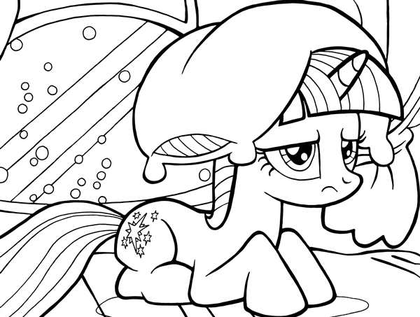 My little Pony Twilight Sparkle раскраска