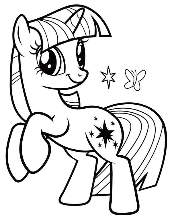 Раскраски my little Pony Искорка
