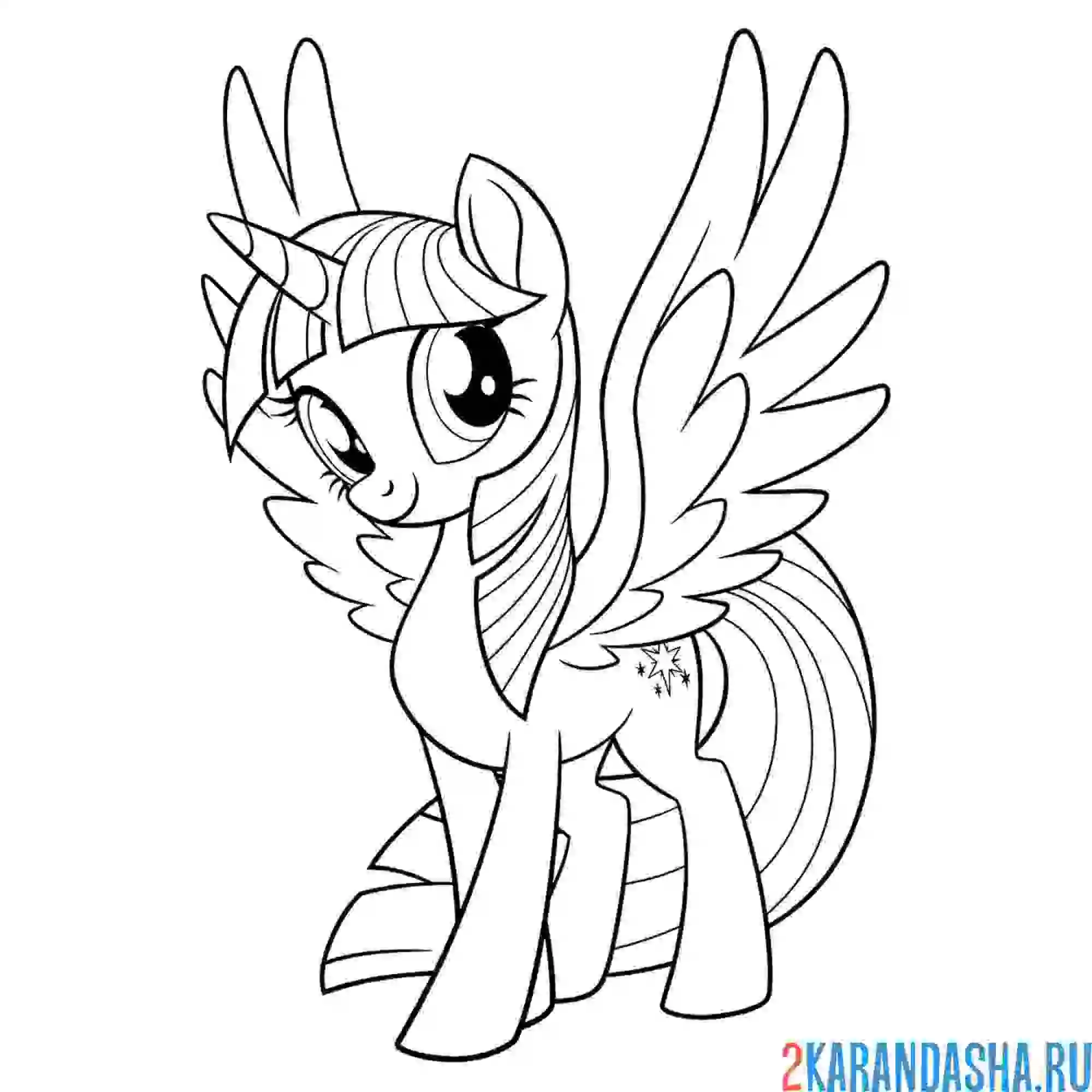 Раскраски my little Pony Искорка
