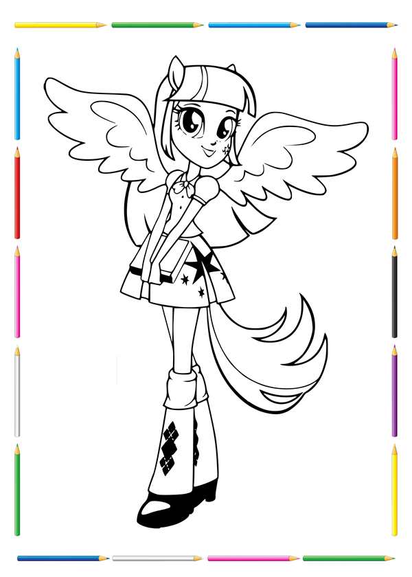 Раскраски my little Pony Искорка