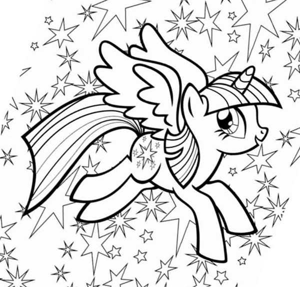 Раскраски my little Pony Искорка
