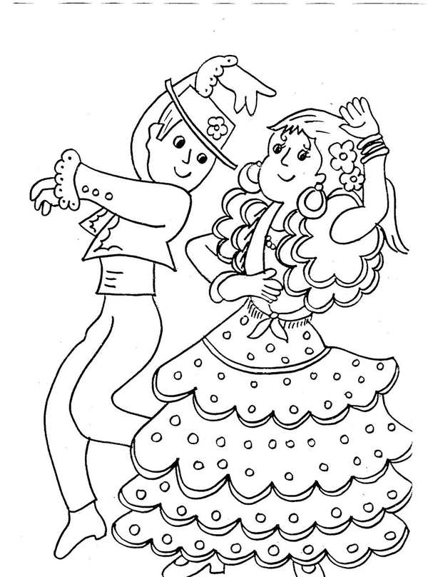 Фламенко раскраска