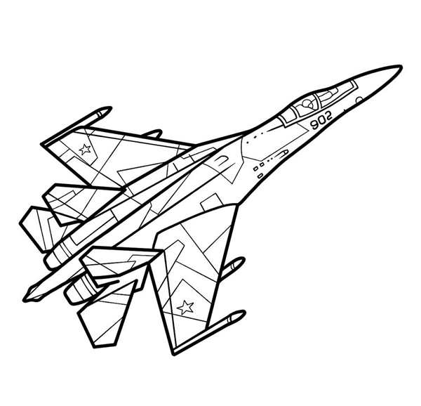 Раскраска. Военные самолеты