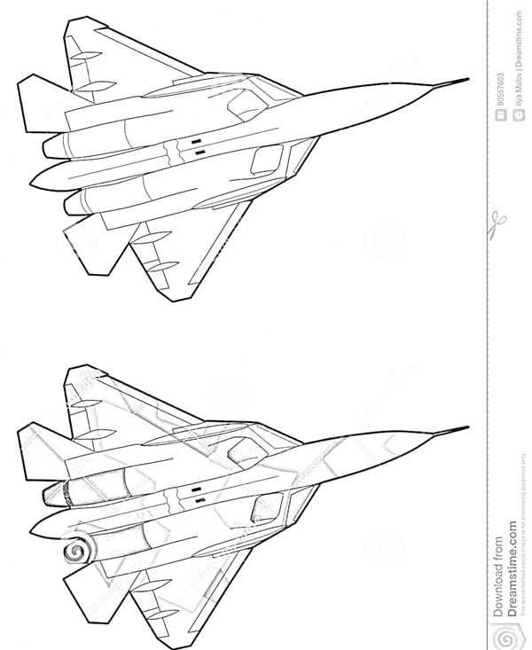 Раскраска самолет истребитель Су-24