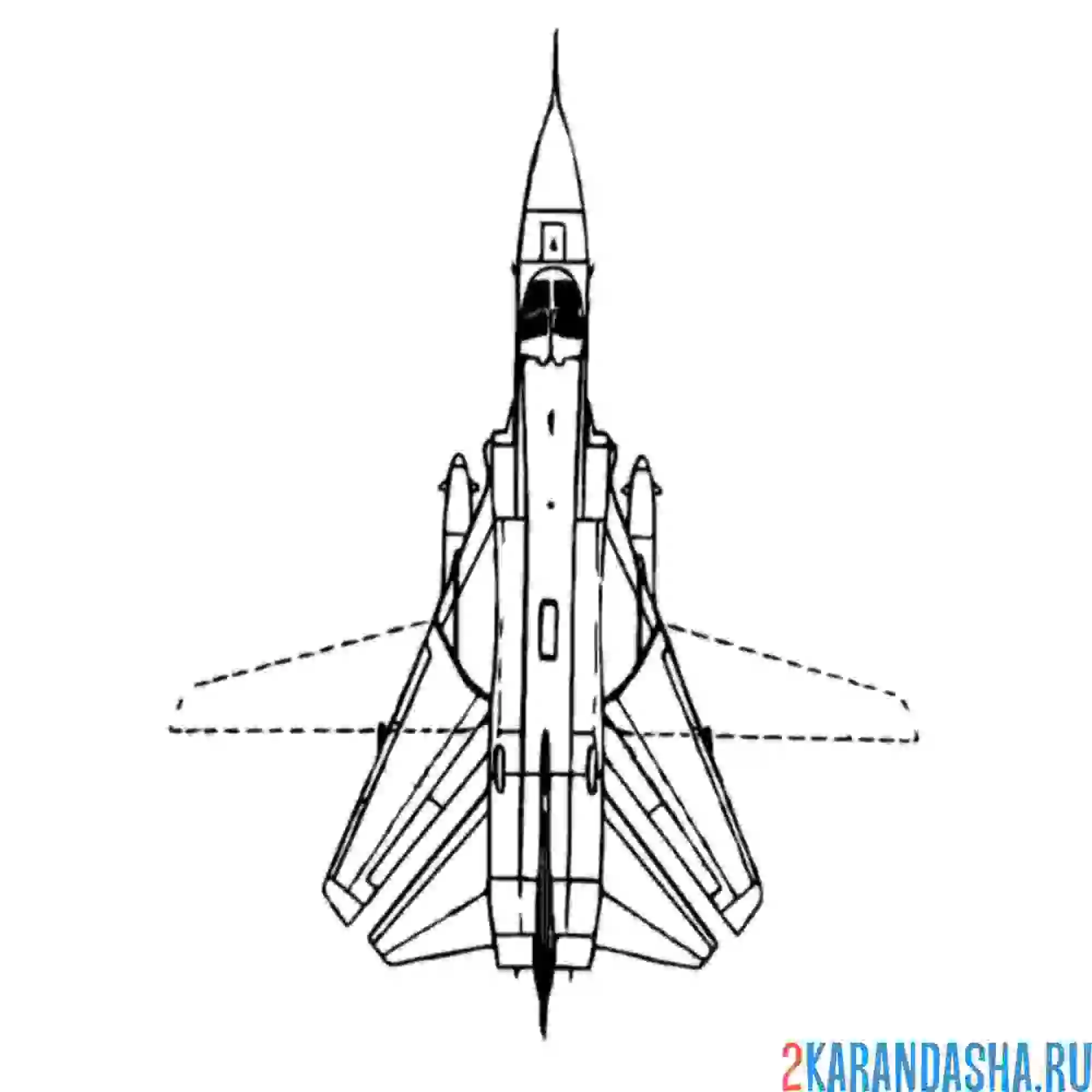 Рисунок самолета Су-27