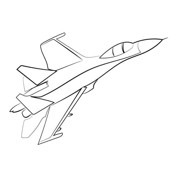 Рисунок самолета Су-27