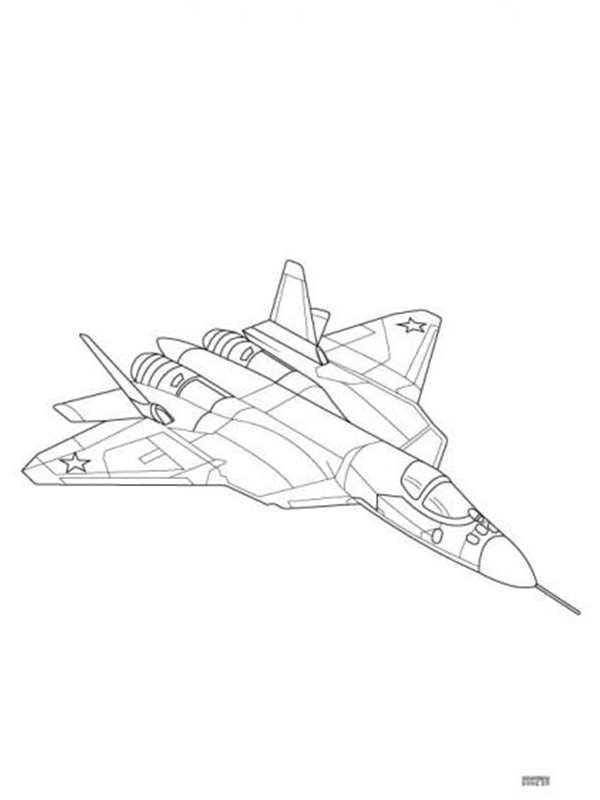 Раскраска самолет истребитель Су-24