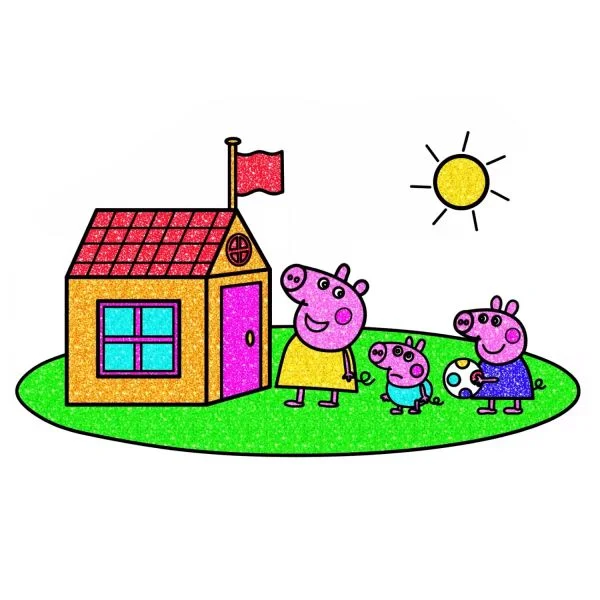 Раскраска из Дома свинки Пеппа