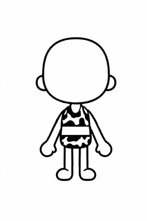 Раскраска из мира Toca Boca девочка на страницах для цветка