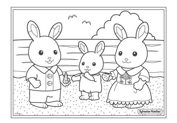 Sylvanian Families раскраска