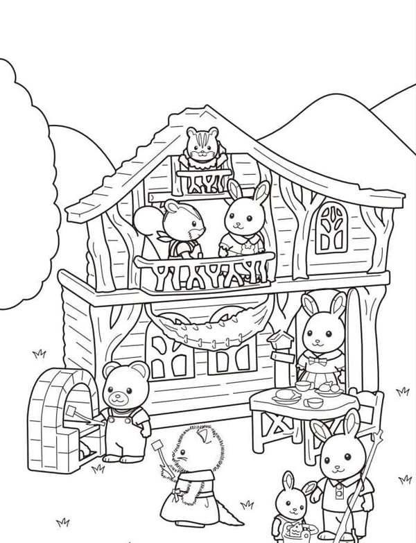 Sylvanian Families раскраска