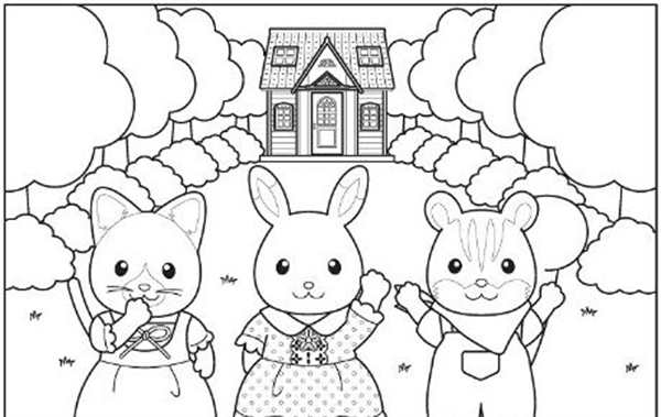 Sylvanian Families раскраска