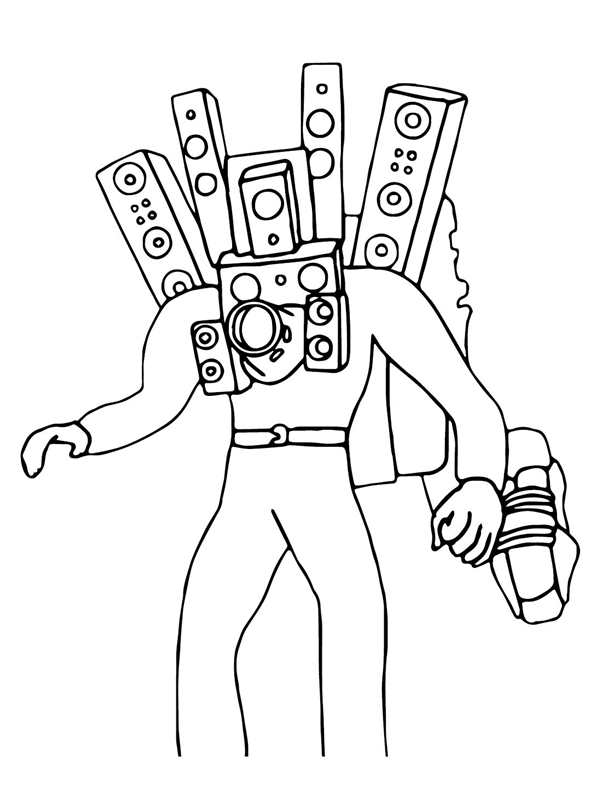 SKIBIDI туалет Speakerman Coloring