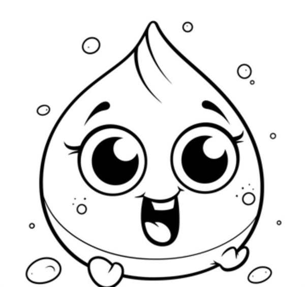 Раскраска капля воды для детей