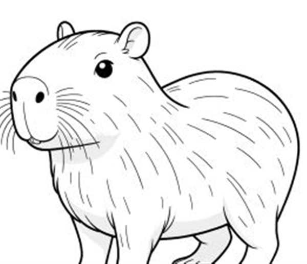 Капибара рисунок
