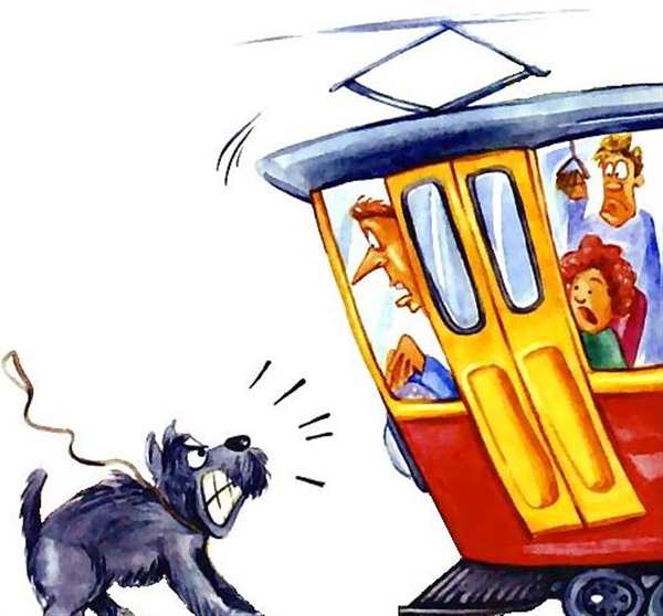 Раскраска Карикатурный Трамвай