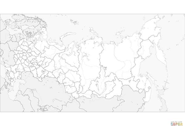 Карта России раскраска