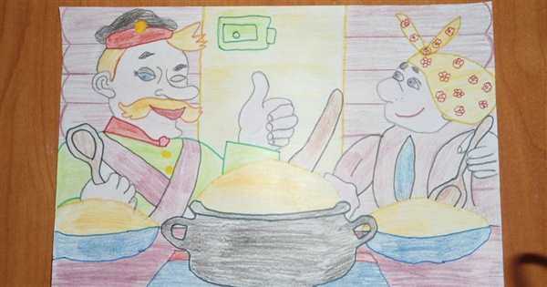 Раскраска Каша из Топора