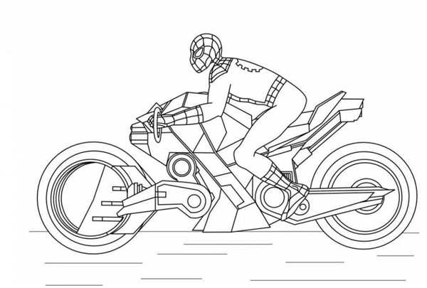 Раскраска Каскадер на мотоцикле приключение в двух колёсах mopeds