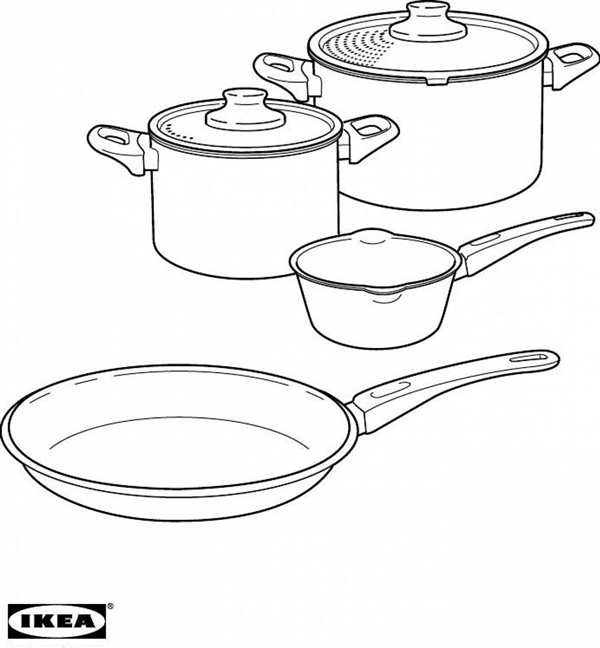 Раскраска Кастрюля Веселое Перо в Мире Кухни