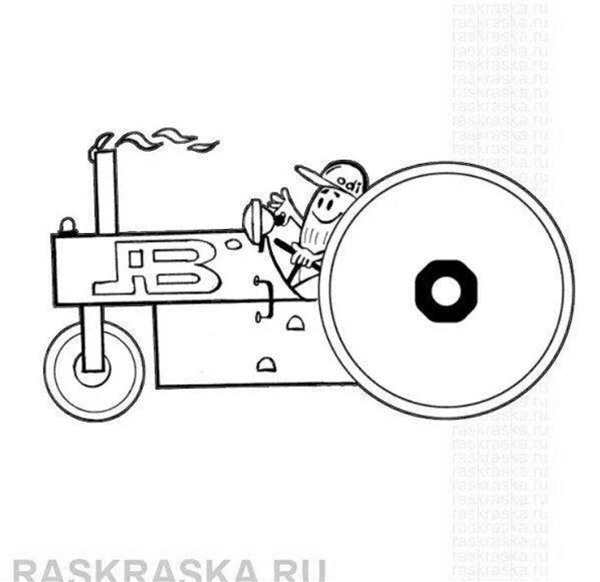 Раскраска Каток из Синего Трактора