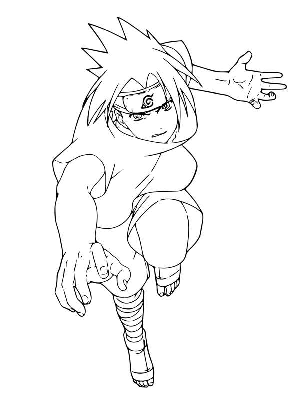 Саске line Art