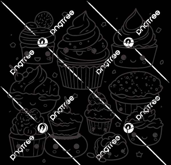 Раскраска Кекс с фруктами для веселья и творчества CAFecakeividiousiouf