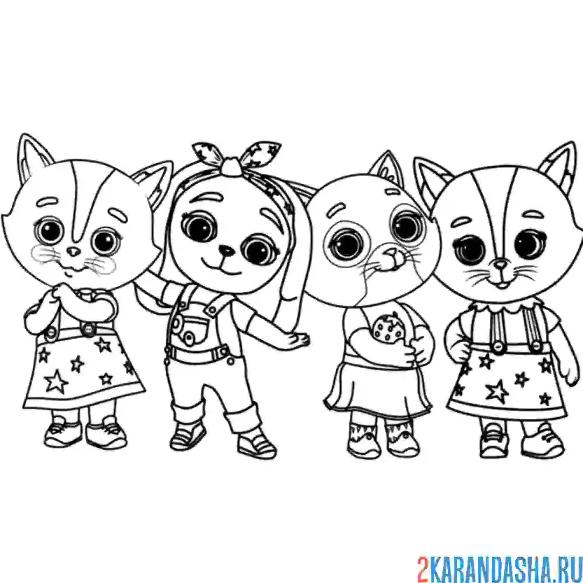 Раскраска кошечка