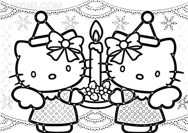 Hello, Kitty! Раскраска