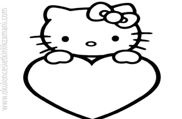 Раскраска Kitty и ее утку