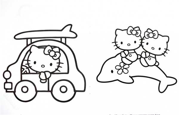 Hello, Kitty! Раскраска