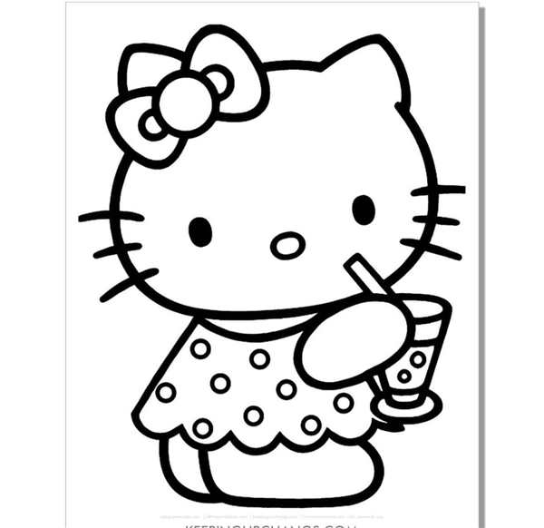 Раскраска Kitty Новый Зонт Приключения Вместе С Лovable Friend